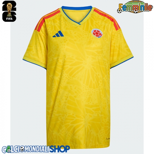 Maglie da calcio Colombia Prima Maglia Femminile Mondiali 2026  Manica Corta